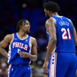 Philadelphia 76ers stars Joel Embiid and Tyrese Maxey