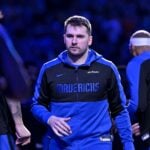 Dec 25, 2024; Dallas, Texas, USA; Dallas Mavericks guard Luka Doncic (77) before the game between the Dallas Mavericks and the Minnesota Timberwolves at the American Airlines Center. Mandatory Credit: Jerome Miron-Imagn Images